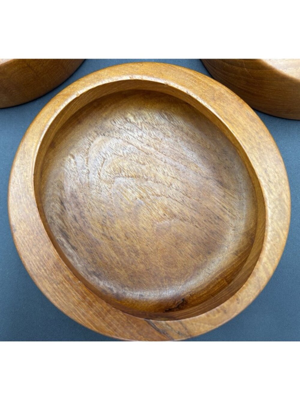 Vtg Dansk Teak Wood Salad Bowls Serving Set of 9 Mid Century Modern Danish EUC - Picture 3 of 16